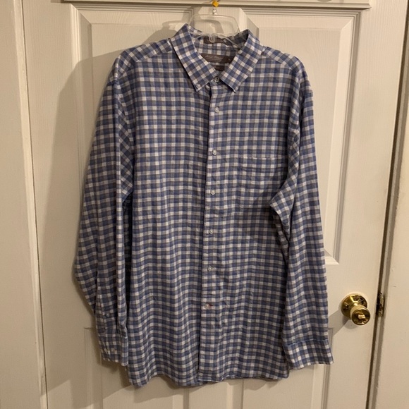 Daniel CREMIEUX Signature Collection Linen Blend Men’s Long Sleeve Shirt - Picture 1 of 13